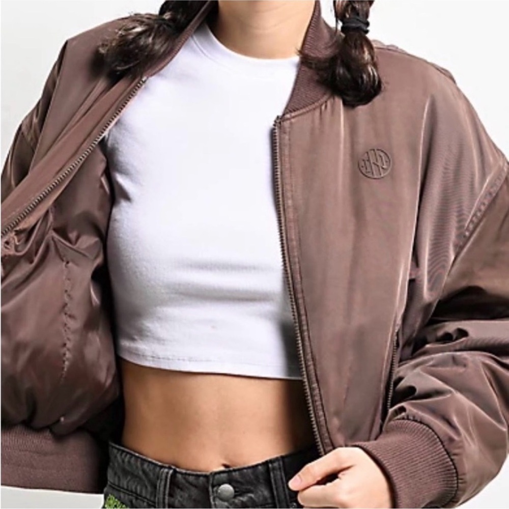 Brown Women's Bomber Jacket